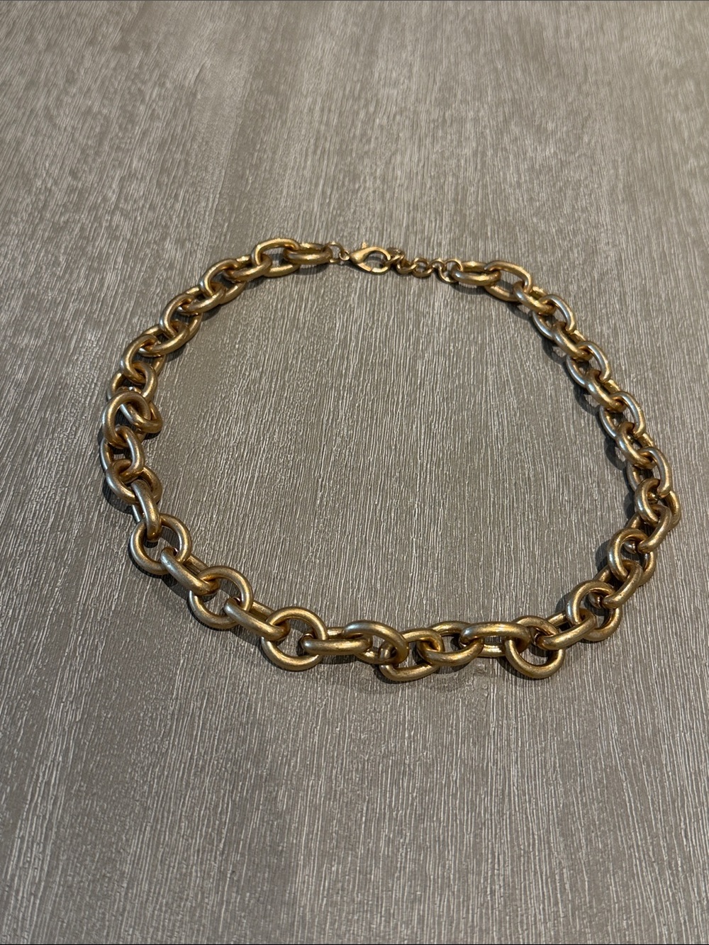 Zara Gold-Tone Chunky Link Necklace